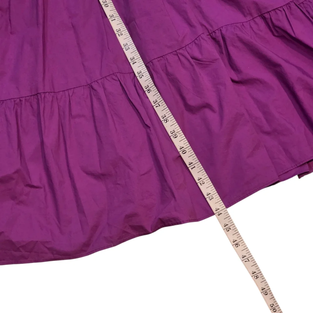 ENGLISH FACTORY TIERED‎ PUFF SLEEVE DRESS PURPLE M - Picture 4 of 15